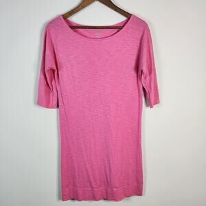 Lilly Pulitzer Pink Cassie Slub T Shirt Dress Size XS Beach Coastal Resortwear